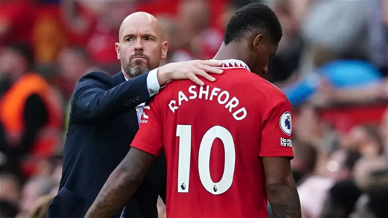 Ten Hag ‘not happy’ with Rashford’s form at Man Utd