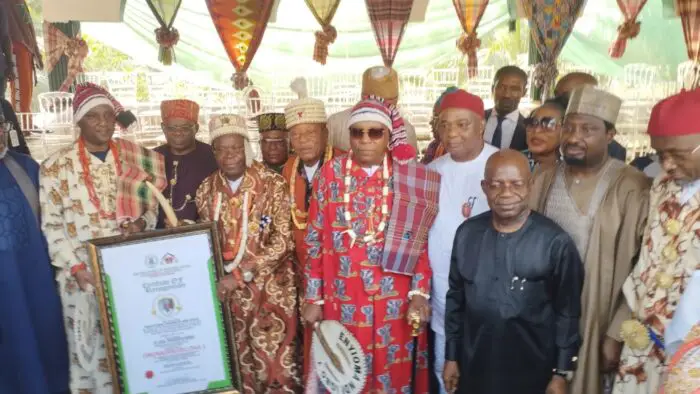 Tinubu, VP, others bag chieftaincy titles in Abia