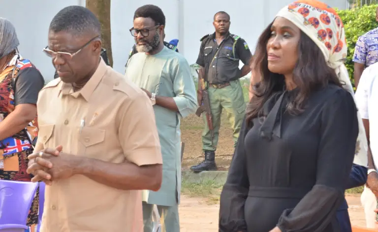 Shaibu holds mass in open field, as Obaseki relocates chapel