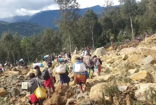 Over 2,000 people feared buried in Papua New Guinea landslide