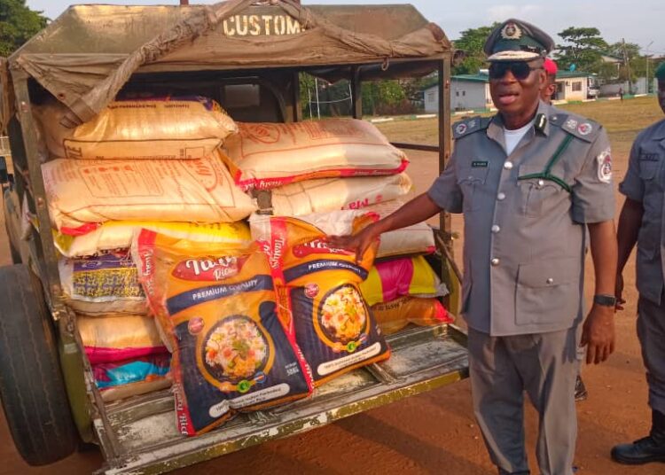 Customs Intercepts 445 Bags Of Smuggled Rice From Benin Republic